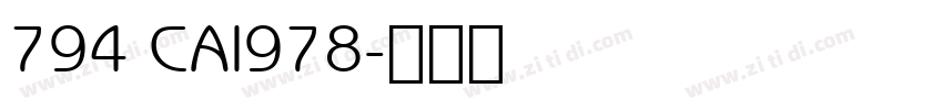 794 CAI978字体转换